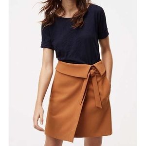 EUC LOFT Camel Colored Wrap Skirt